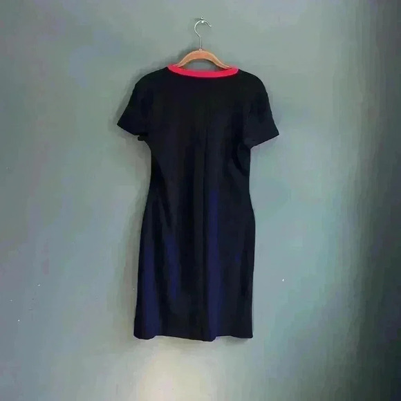 Chaps, navy blue, tie up chest, red collar, dress women’s size M - Picture 3 of 3